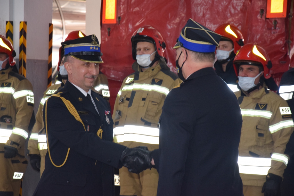 Uroczyste pożegnanie  Komendanta Miejskiego Państwowej Straży Pożarnej we Włocławku 